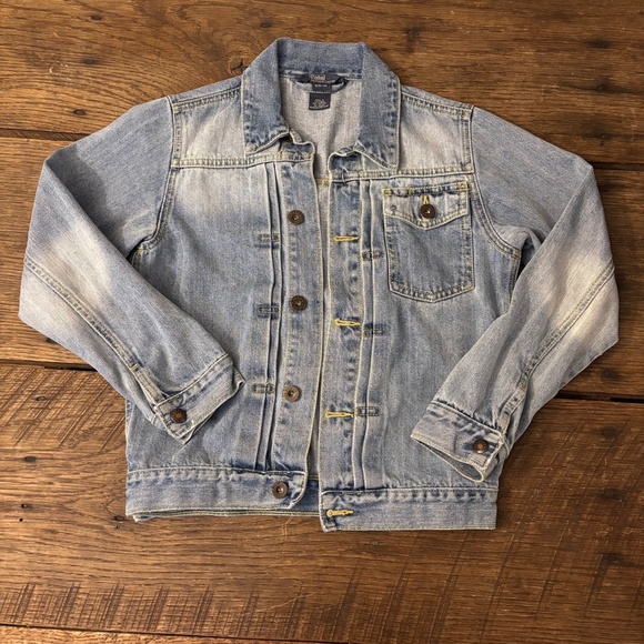 Y2K Polo Ralph Lauren Denim Denim Jacket Small 8-10 Blue‎ Cotton - Picture 1 of 7